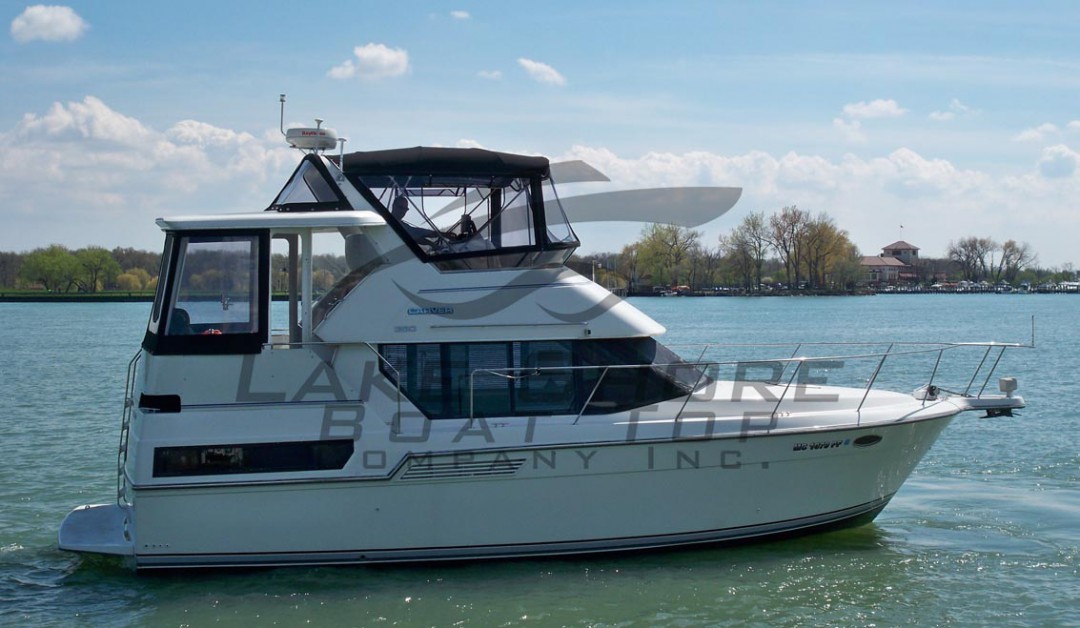 350 Carver Bridge & Aft Deck Enclosure Lake Shore Boat Top Company, Inc.