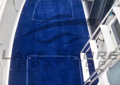 Marine Blue Plush Cockpit Carpet with 2 Hatch Openings