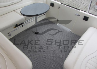 Silver Mist Marine Bereber Full Cockpit Carpet with Table Opening